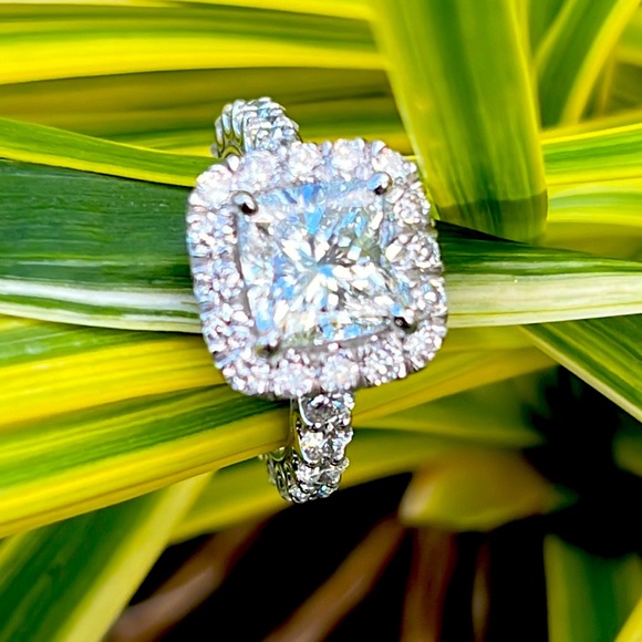 GIA 5.38 Diamond ring with 3.02 carat center stone - Picture 12 of 12